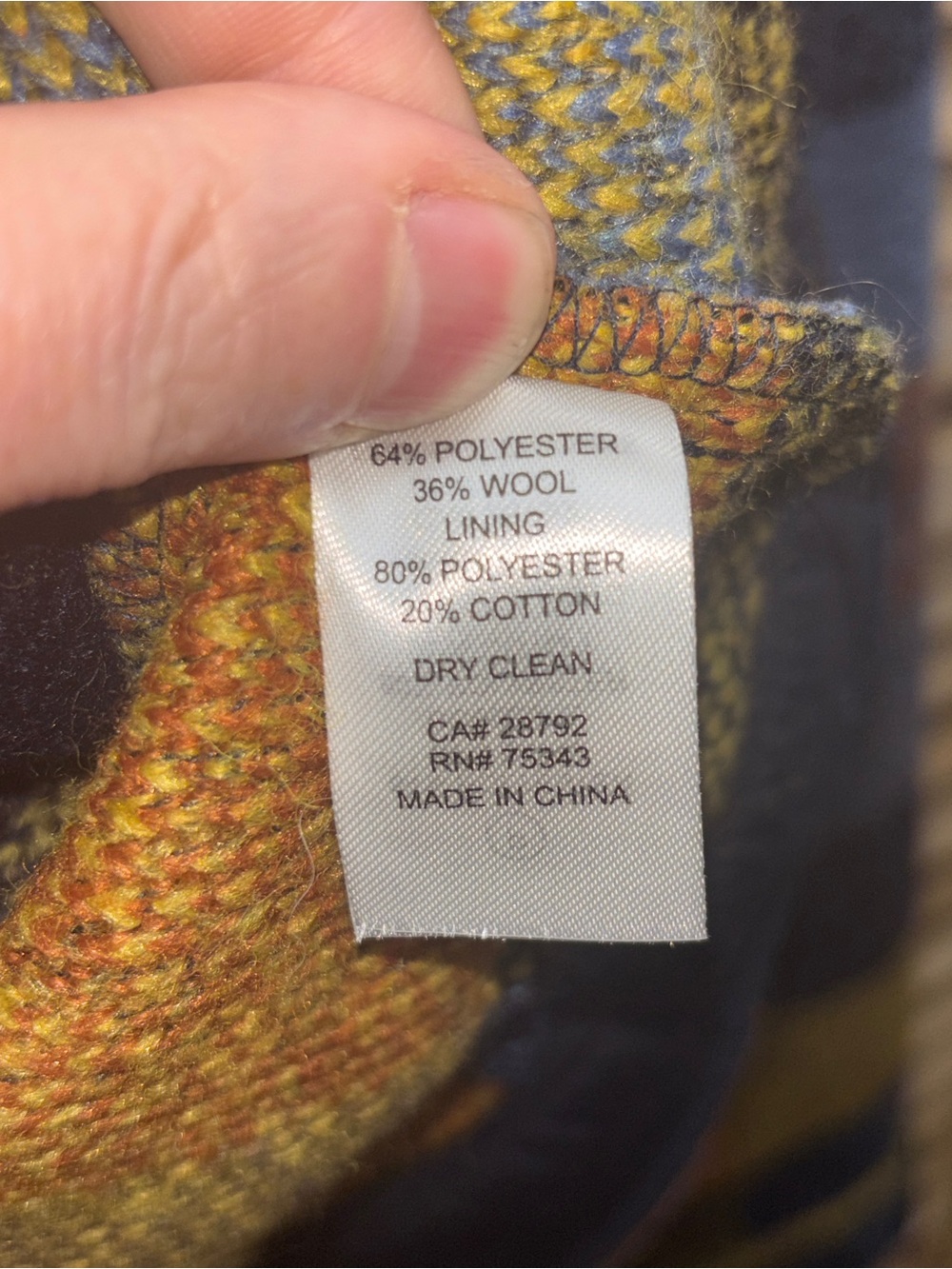 House of Harlow 1960 Multicolor Plaid Wool-Blend Jean Jacket - Picture 5 of 5
